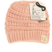 Load image into Gallery viewer, Kids Solid Classic CC Beanie Tail