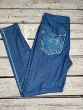 Load image into Gallery viewer, Distressed Denim Leggings with Back Pockets