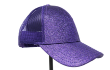 Load image into Gallery viewer, Glitter High Ponytail CC Ball Cap
