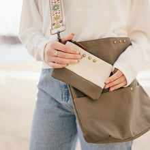Load image into Gallery viewer, Sadie Canvas Hobo Wristlet (Black)