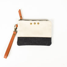 Load image into Gallery viewer, Sadie Canvas Hobo Wristlet (Black)