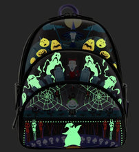 Load image into Gallery viewer, LoungeFly The Nightmare Before Christmas Glow Triple Pocket Mini Backpack