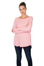 Load image into Gallery viewer, COTTON RAGLAN SLEEVE THUMBHOLE TOP (DUSTY PINK)
