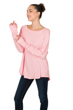 Load image into Gallery viewer, COTTON RAGLAN SLEEVE THUMBHOLE TOP (DUSTY PINK)
