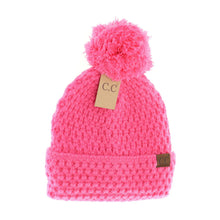 Load image into Gallery viewer, Bee Stitch Knit Pom C.C Beanie
