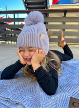 Load image into Gallery viewer, KIDS Ear Flap Pom C.C Beanie
