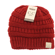 Load image into Gallery viewer, Kids Solid Fuzzy Lined CC Beanie
