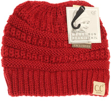 Load image into Gallery viewer, Kids Solid Classic CC Beanie Tail
