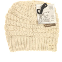 Load image into Gallery viewer, Kids Solid Classic CC Beanie Tail
