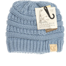 Load image into Gallery viewer, Kids Solid Classic CC Beanie Tail
