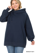 Load image into Gallery viewer, Side Tie Hoodie with Pocket (Midnight Navy)
