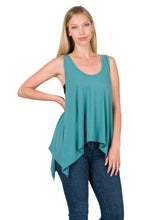 Load image into Gallery viewer, OVERSIZED SHARK BITE TANK TOP (DUSTY TEAL)
