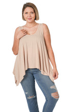 Load image into Gallery viewer, OVERSIZED SHARK BITE TANK TOP (DUSTY BLUSH)
