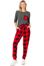 Load image into Gallery viewer, BUFFALO PLAID LOUNGEWEAR SET (ASH GREY)
