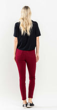 Load image into Gallery viewer, High Waist Tummy Control Garment Dyed Skinny (Scarlet)
