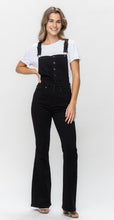 Load image into Gallery viewer, HIGH WAIST BLACK TUMMY CONTROL RETRO FLARE OVERALL
