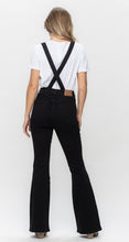 Load image into Gallery viewer, HIGH WAIST BLACK TUMMY CONTROL RETRO FLARE OVERALL
