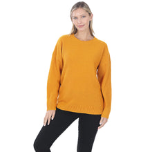 Load image into Gallery viewer, ROUND NECK BASIC SWEATER (LT MUSTARD)
