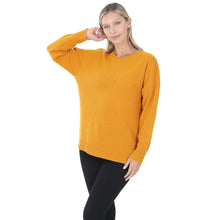 Load image into Gallery viewer, ROUND NECK BASIC SWEATER (LT MUSTARD)
