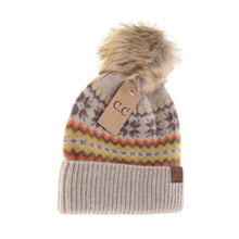 Load image into Gallery viewer, Fair Isle Print C.C Beanie
