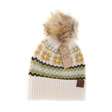 Load image into Gallery viewer, Fair Isle Print C.C Beanie
