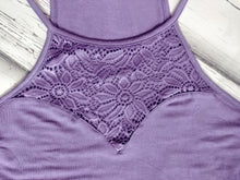 Load image into Gallery viewer, Lace Tank Top (Lilac Grey)
