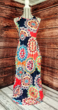 Load image into Gallery viewer, Red Burst Racerback Maxi w/ Pockets
