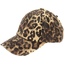 Load image into Gallery viewer, Washed Denim Criss-Cross High Ponytail CC Ball Cap
