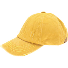 Load image into Gallery viewer, Washed Denim Criss-Cross High Ponytail CC Ball Cap
