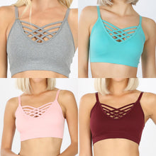 Load image into Gallery viewer, Criss Cross Bralette with Adjustable Straps
