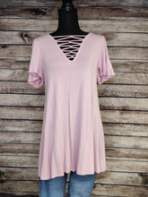 Load image into Gallery viewer, Looped Weave V-Neck Tunic
