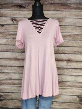 Load image into Gallery viewer, Looped Weave V-Neck Tunic
