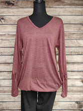 Load image into Gallery viewer, Balloon Tunic (Merlot Heathered)
