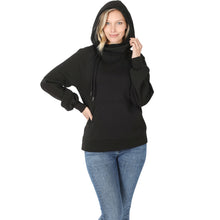 Load image into Gallery viewer, Side Tie Hoodie with Pocket (Black)

