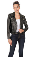 Load image into Gallery viewer, Vegan Leather Moto Jacket (Black)
