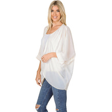 Load image into Gallery viewer, Kimono with Pleated Shoulder (Cream)
