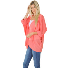 Load image into Gallery viewer, Kimono with Pleated Shoulder (N Coral Pink)
