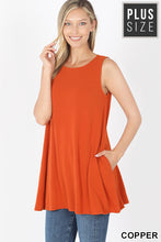 Load image into Gallery viewer, Sleeveless Tunic with Pockets (Copper)
