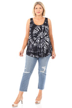 Load image into Gallery viewer, Flowy Tank - Tie Dye (Black)
