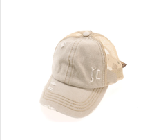 Load image into Gallery viewer, Distressed Mesh Back High Pony CC Ball Cap
