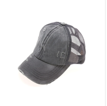 Load image into Gallery viewer, Distressed Mesh Back High Pony CC Ball Cap
