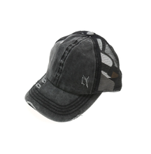 Load image into Gallery viewer, Distressed Mesh Back High Pony CC Ball Cap
