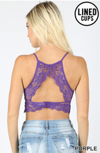 Load image into Gallery viewer, Lace Front Key Hole Back Bralette
