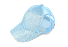 Load image into Gallery viewer, Glitter High Ponytail CC Ball Cap

