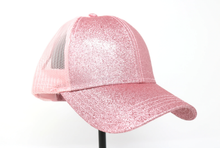 Load image into Gallery viewer, Glitter High Ponytail CC Ball Cap
