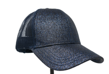 Load image into Gallery viewer, Glitter High Ponytail CC Ball Cap
