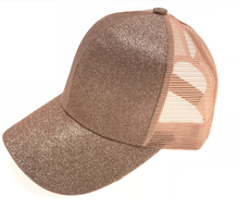 Load image into Gallery viewer, Glitter High Ponytail CC Ball Cap
