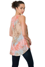 Load image into Gallery viewer, Flowy Tank - Tie Dye (Blue/Peach)
