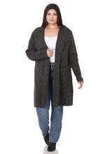 Load image into Gallery viewer, Hooded Sweater Cardigan (Charcoal)

