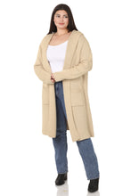 Load image into Gallery viewer, Hooded Sweater Cardigan (H. Beige)
